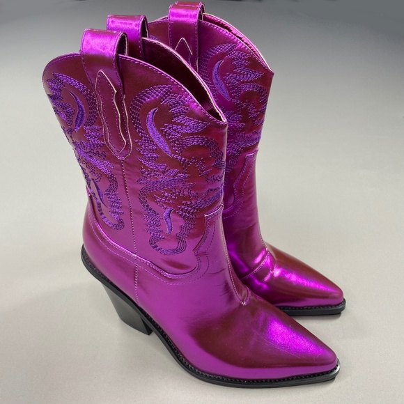 Billini Shoes - NEW Billini Boots Womens 9 purple black Sergio cowboy cowgirl western festival